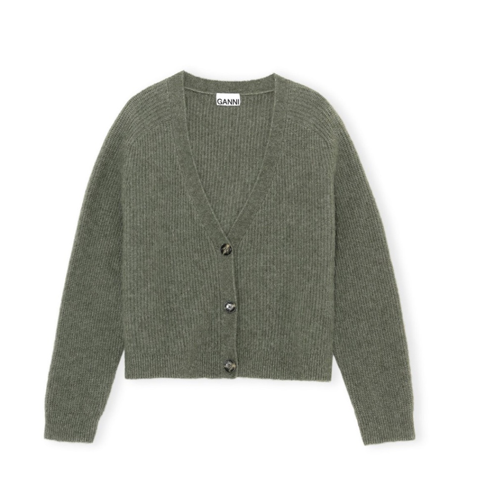 NWT! Gianni Green Soft Wool Knit Cardigan Size M